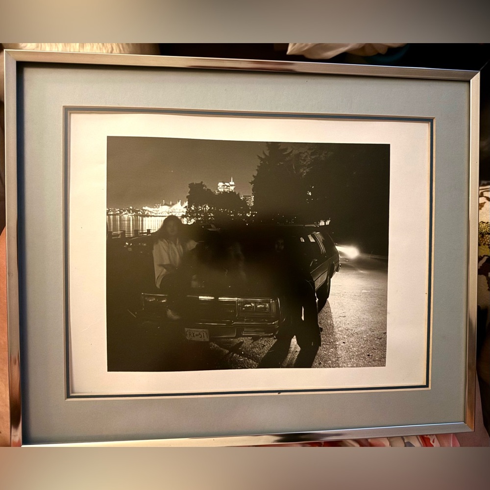 Signed, Original 90s Framed Vintage Urban Nightscape Photography Print